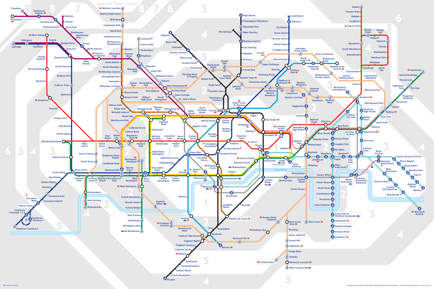 Typical London Tube map